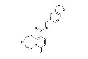 Image of 7-keto-N-piperonyl-2,3,4,5-tetrahydro-1H-pyrido[2,1-g][1,4]diazepine-10-carboxamide