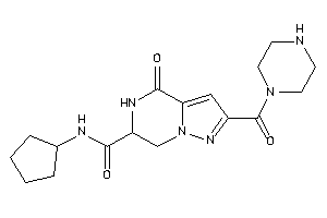 N-cyclopentyl-4-keto-2-(piperazine-1-carbonyl)-6,7-dihydro-5H-pyrazolo[1,5-a]pyrazine-6-carboxamide