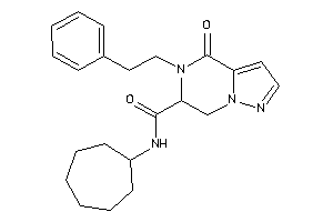 N-cycloheptyl-4-keto-5-phenethyl-6,7-dihydropyrazolo[1,5-a]pyrazine-6-carboxamide
