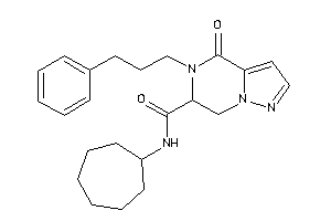 N-cycloheptyl-4-keto-5-(3-phenylpropyl)-6,7-dihydropyrazolo[1,5-a]pyrazine-6-carboxamide