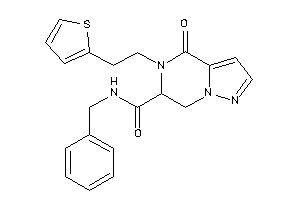 Image of N-benzyl-4-keto-5-[2-(2-thienyl)ethyl]-6,7-dihydropyrazolo[1,5-a]pyrazine-6-carboxamide