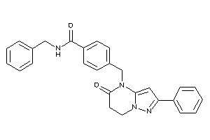 Image of N-benzyl-4-[(5-keto-2-phenyl-6,7-dihydropyrazolo[1,5-a]pyrimidin-4-yl)methyl]benzamide