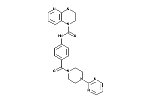 Image of N-[4-[4-(2-pyrimidyl)piperazine-1-carbonyl]phenyl]-2,3-dihydropyrido[2,3-b][1,4]thiazine-1-carboxamide