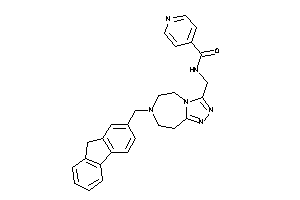 Image of N-[[7-(9H-fluoren-2-ylmethyl)-5,6,8,9-tetrahydro-[1,2,4]triazolo[3,4-g][1,4]diazepin-3-yl]methyl]isonicotinamide