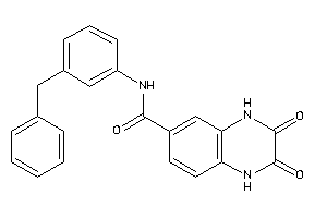Image of N-(3-benzylphenyl)-2,3-diketo-1,4-dihydroquinoxaline-6-carboxamide