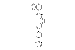 Image of N-[4-[2-keto-2-[4-(2-pyrimidyl)piperazino]ethyl]phenyl]-2,3-dihydropyrido[2,3-b][1,4]thiazine-1-carboxamide