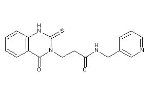 3-(4-keto-2-thioxo-1H-quinazolin-3-yl)-N-(3-pyridylmethyl)propionamide