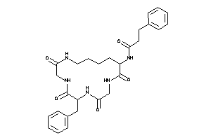 N-(7-benzyl-2,5,8,11-tetraketo-3,6,9,12-tetrazacyclohexadec-1-yl)-3-phenyl-propionamide