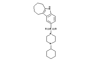 2-(4-cyclohexylpiperazino)sulfonyl-5,6,7,8,9,10-hexahydrocyclohepta[b]indole