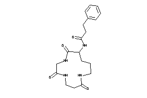 3-phenyl-N-(2,5,9-triketo-3,6,10-triazacyclotridec-1-yl)propionamide
