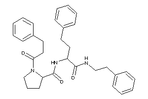 1-hydrocinnamoyl-N-[1-(phenethylcarbamoyl)-3-phenyl-propyl]pyrrolidine-2-carboxamide