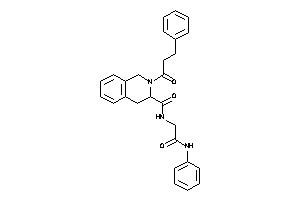 N-(2-anilino-2-keto-ethyl)-2-hydrocinnamoyl-3,4-dihydro-1H-isoquinoline-3-carboxamide