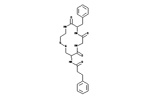 Image of N-(7-benzyl-2,5,8-triketo-12,13-dithia-3,6,9-triazacyclotetradec-1-yl)-3-phenyl-propionamide