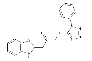 Image of 1-(3H-1,3-benzothiazol-2-ylidene)-3-[(1-phenyltetrazol-5-yl)thio]acetone