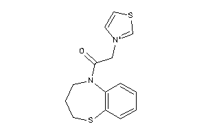 Image of 1-(3,4-dihydro-2H-1,5-benzothiazepin-5-yl)-2-thiazol-3-ium-3-yl-ethanone