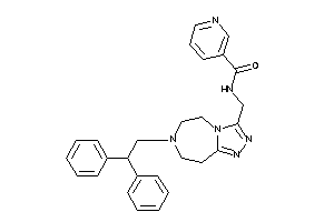 N-[[7-(2,2-diphenylethyl)-5,6,8,9-tetrahydro-[1,2,4]triazolo[3,4-g][1,4]diazepin-3-yl]methyl]nicotinamide