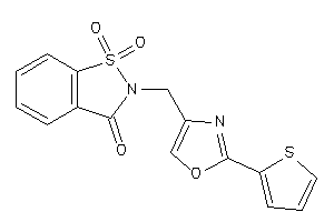 1,1-diketo-2-[[2-(2-thienyl)oxazol-4-yl]methyl]-1,2-benzothiazol-3-one