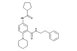 5-(cyclopentanecarbonylamino)-N-phenethyl-2-piperidino-benzamide