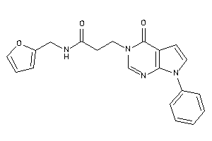 Image of N-(2-furfuryl)-3-(4-keto-7-phenyl-pyrrolo[2,3-d]pyrimidin-3-yl)propionamide