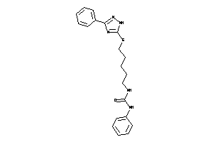 1-phenyl-3-[5-[(3-phenyl-1H-1,2,4-triazol-5-yl)thio]pentyl]urea