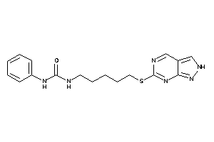 Image of 1-phenyl-3-[5-(2H-pyrazolo[3,4-d]pyrimidin-6-ylthio)pentyl]urea