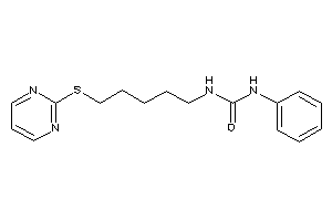 Image of 1-phenyl-3-[5-(2-pyrimidylthio)pentyl]urea
