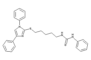 Image of 1-[5-[(1,4-diphenylimidazol-2-yl)thio]pentyl]-3-phenyl-urea