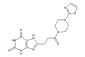 Image of 8-[3-keto-3-(4-thiazol-2-ylpiperazino)propyl]-7H-xanthine
