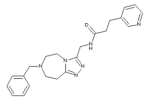 Image of N-[(7-benzyl-5,6,8,9-tetrahydro-[1,2,4]triazolo[3,4-g][1,4]diazepin-3-yl)methyl]-3-(3-pyridyl)propionamide