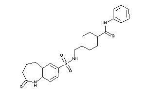 Image of 4-[[(2-keto-1,3,4,5-tetrahydro-1-benzazepin-7-yl)sulfonylamino]methyl]-N-phenyl-cyclohexanecarboxamide