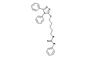 1-[5-[(4,5-diphenyl-1,2,4-triazol-3-yl)thio]pentyl]-3-phenyl-urea