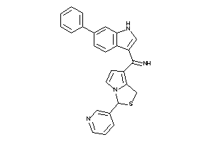 Image of [(6-phenyl-1H-indol-3-yl)-[3-(3-pyridyl)-1,3-dihydropyrrolo[1,2-c]thiazol-7-yl]methylene]amine