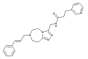 N-[(7-cinnamyl-5,6,8,9-tetrahydro-[1,2,4]triazolo[3,4-g][1,4]diazepin-3-yl)methyl]-3-(3-pyridyl)propionamide