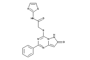 Image of 2-[(7-keto-2-phenyl-6H-pyrazolo[1,5-a][1,3,5]triazin-4-yl)thio]-N-thiazol-2-yl-acetamide