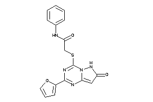 Image of 2-[[2-(2-furyl)-7-keto-6H-pyrazolo[1,5-a][1,3,5]triazin-4-yl]thio]-N-phenyl-acetamide