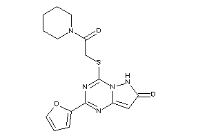 Image of 2-(2-furyl)-4-[(2-keto-2-piperidino-ethyl)thio]-6H-pyrazolo[1,5-a][1,3,5]triazin-7-one
