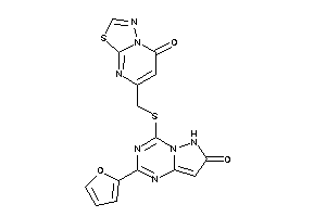 7-[[[2-(2-furyl)-7-keto-6H-pyrazolo[1,5-a][1,3,5]triazin-4-yl]thio]methyl]-[1,3,4]thiadiazolo[3,2-a]pyrimidin-5-one