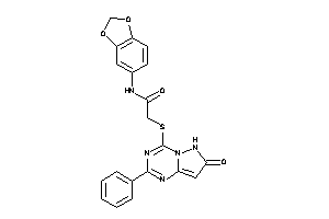 N-(1,3-benzodioxol-5-yl)-2-[(7-keto-2-phenyl-6H-pyrazolo[1,5-a][1,3,5]triazin-4-yl)thio]acetamide