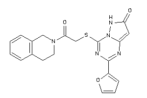 4-[[2-(3,4-dihydro-1H-isoquinolin-2-yl)-2-keto-ethyl]thio]-2-(2-furyl)-6H-pyrazolo[1,5-a][1,3,5]triazin-7-one