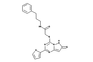 Image of 2-[[2-(2-furyl)-7-keto-6H-pyrazolo[1,5-a][1,3,5]triazin-4-yl]thio]-N-(3-phenylpropyl)acetamide