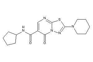 N-cyclopentyl-5-keto-2-piperidino-[1,3,4]thiadiazolo[3,2-a]pyrimidine-6-carboxamide