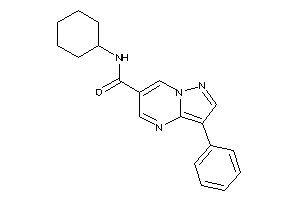 Image of N-cyclohexyl-3-phenyl-pyrazolo[1,5-a]pyrimidine-6-carboxamide