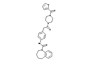N-[4-[2-[4-(2-furoyl)piperazino]-2-keto-ethyl]phenyl]-2,3,4,5-tetrahydro-1-benzazepine-1-carboxamide