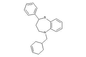 Image of 5-(cyclohex-3-en-1-ylmethyl)-2-phenyl-3,4-dihydro-2H-1,5-benzothiazepine