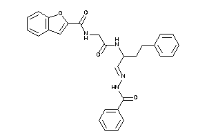 Image of N-[2-[[1-[(benzoylhydrazono)methyl]-3-phenyl-propyl]amino]-2-keto-ethyl]coumarilamide