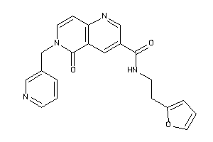 Image of N-[2-(2-furyl)ethyl]-5-keto-6-(3-pyridylmethyl)-1,6-naphthyridine-3-carboxamide