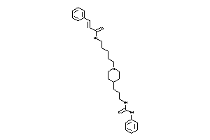3-phenyl-N-[5-[4-[3-(phenylcarbamoylamino)propyl]piperidino]pentyl]acrylamide