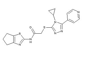 2-[[4-cyclopropyl-5-(4-pyridyl)-1,2,4-triazol-3-yl]thio]-N-(5,6-dihydro-4H-cyclopenta[d]thiazol-2-yl)acetamide