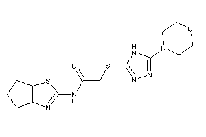 Image of N-(5,6-dihydro-4H-cyclopenta[d]thiazol-2-yl)-2-[(5-morpholino-4H-1,2,4-triazol-3-yl)thio]acetamide