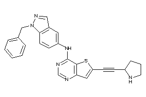 (1-benzylindazol-5-yl)-[6-(2-pyrrolidin-2-ylethynyl)thieno[3,2-d]pyrimidin-4-yl]amine